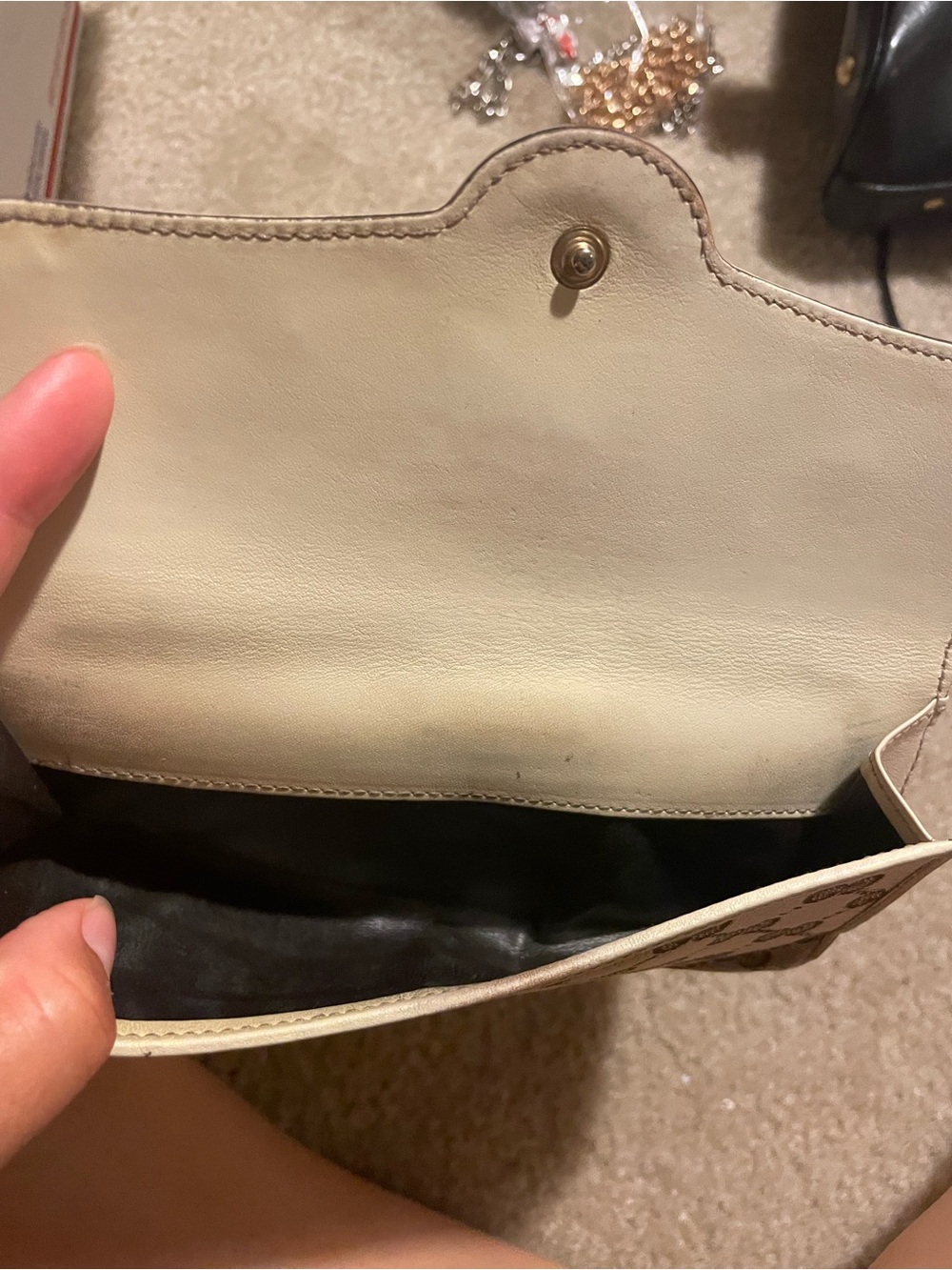Gucci GG Canvas Horsebit Long Wallet Cream Brown Flap Wallet - Picture 2 of 11